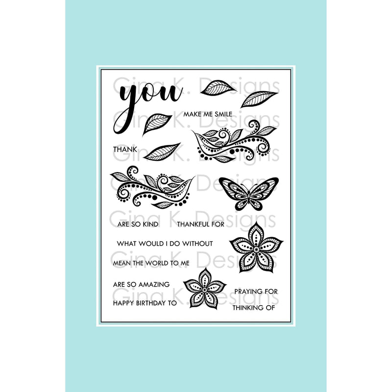 Gina K - Clear Stamps - Boho Flowers