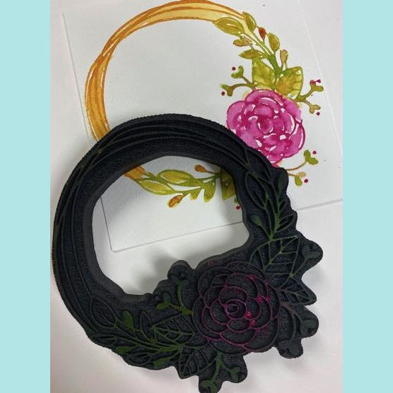 Art Foamies - Floral Wreath - Foam Stamp