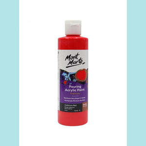 Mont Marte - Premium Pouring Acrylic Paint 240ml (8.12oz) CADMIUM RED