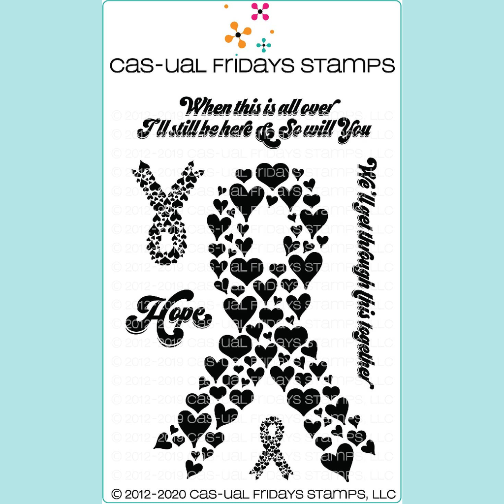 CAS-ual Fridays Stamps - Heart Ribbon Stamps