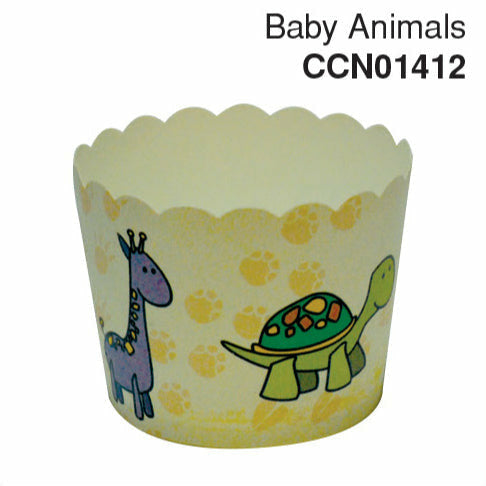 Flossy - Cupcake Case Baby Animals Carton 25pc