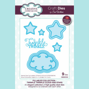 Creative Expressions - Sue Wilson Fillables Collection - Twinkle Twinkle Cloud and Stars 