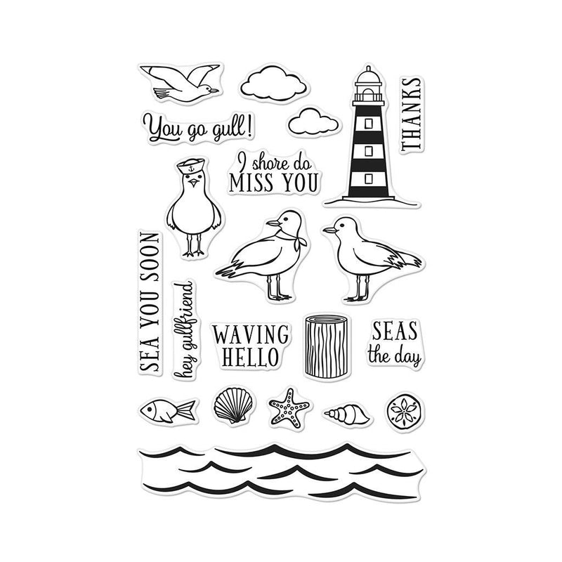 Hero Arts - Seas the Day Seagulls Stamp Set