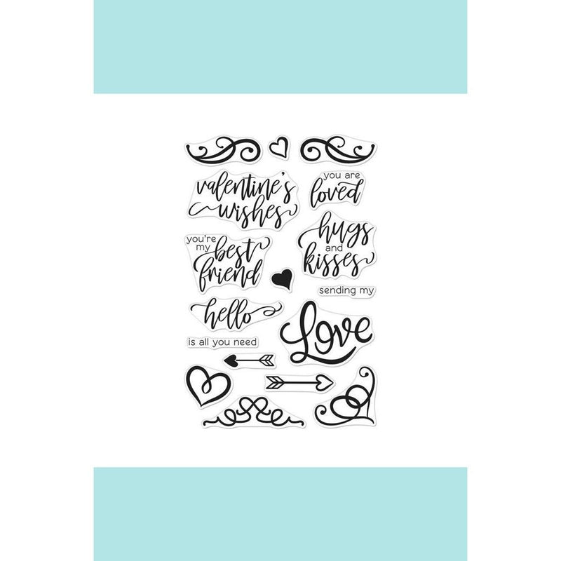 Hero Arts - You Are Loved Flourish Messages Stamp