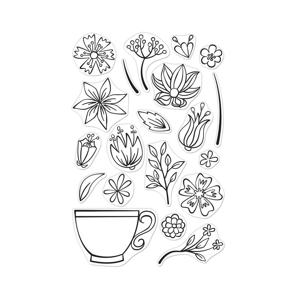 Hero Arts - Teacup Flowers Stamp and Die