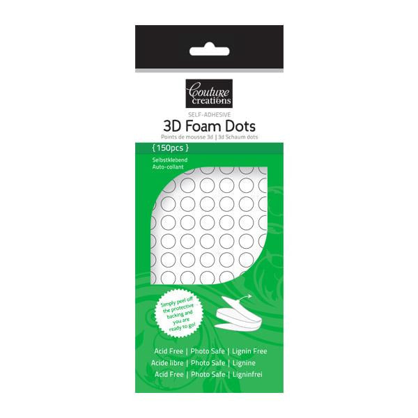 Couture Creations - Adhesive - 3D Foam - White - Dots