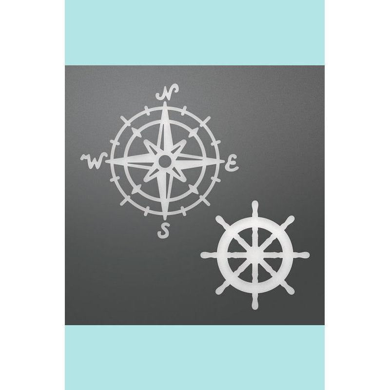 Couture Creations Sea Breeze Collection Decorative Compass & Wheel