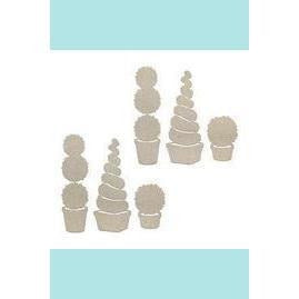 Couture Creations - Chipboard - Le Petit Jardin - Topiary Trees Set (6pc)