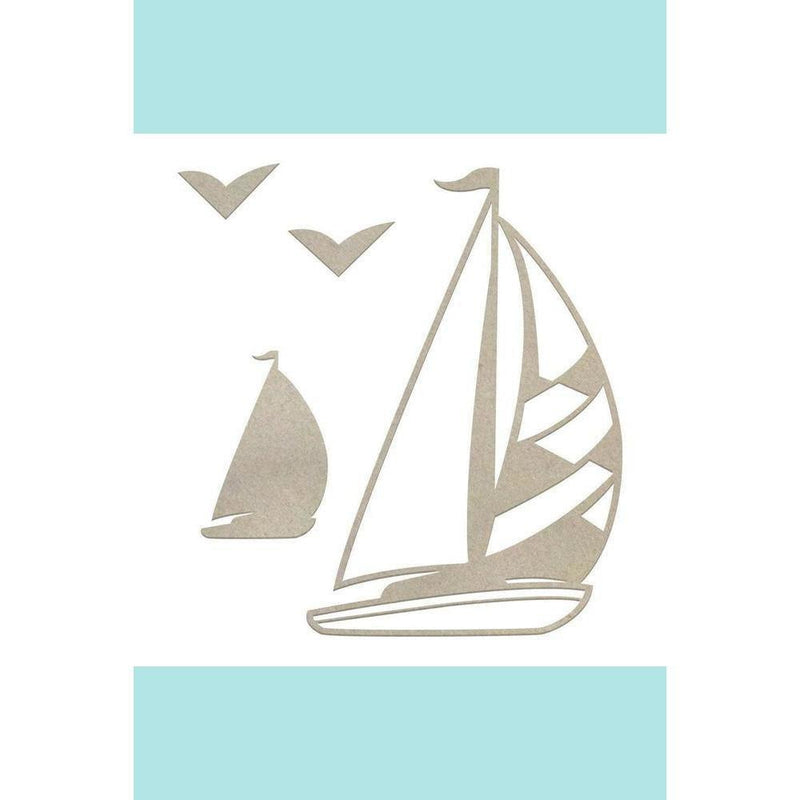 Couture Creations Chipboard - Boys - Sailboat Set (4pc) Chipboard