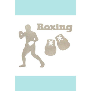 Couture Creations Chipboard - Boys - Boxing Set (4pc) Chipboard