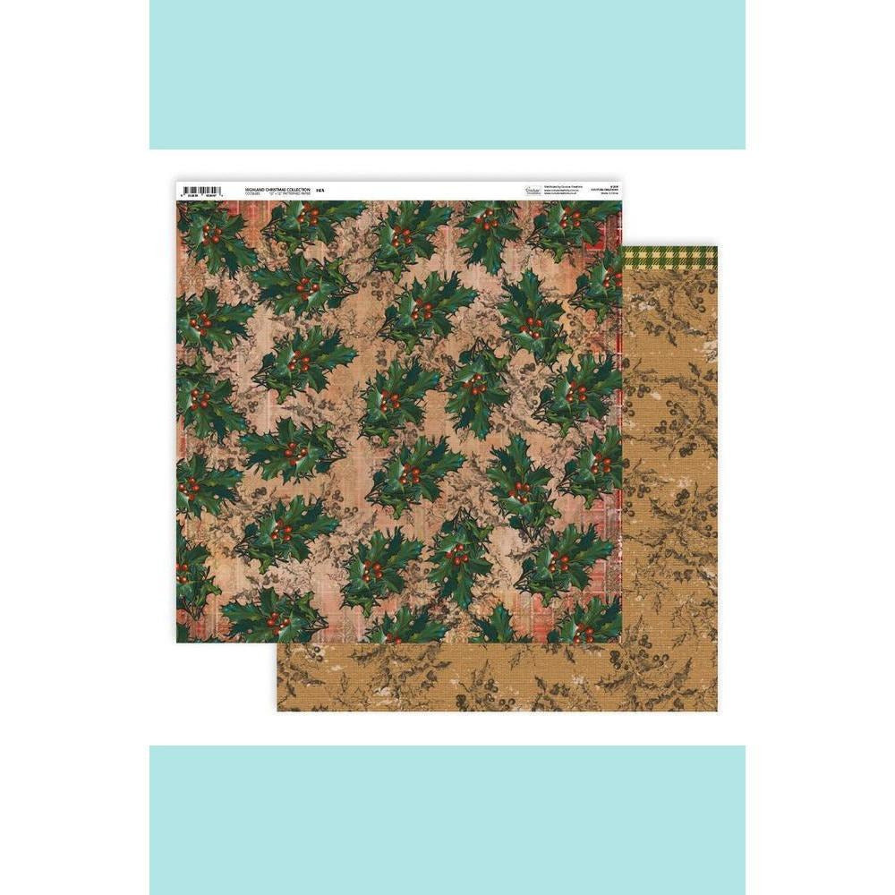 Couture Creations - Paper -12x12 - Sheet 12 - Highland Christmas - Double Sided Paper