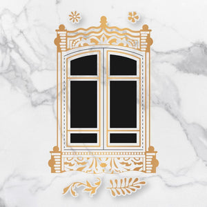 Couture Creations  - Cut, Foil & Emboss Decorative Die - Baroque Window frame