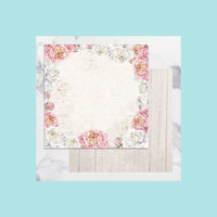 Beige Couture Creations - Peaceful Peonies - 12 x 12 in Double Sided Designer Paper