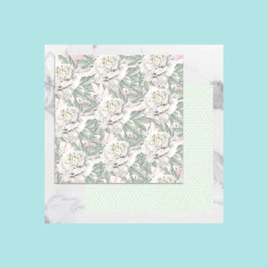 Beige Couture Creations - Peaceful Peonies - 12 x 12 in Double Sided Designer Paper