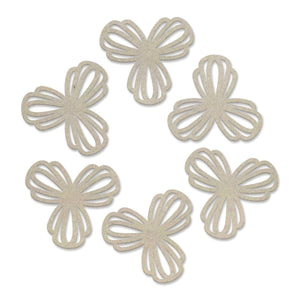 Couture Creations - Peaceful Peonies - Chipboard - Trillium Flowers (6pc)