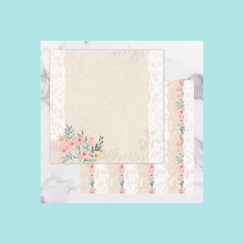 Antique White Couture Creations - My Secret Love Collection - Double Sided Patterned Papers
