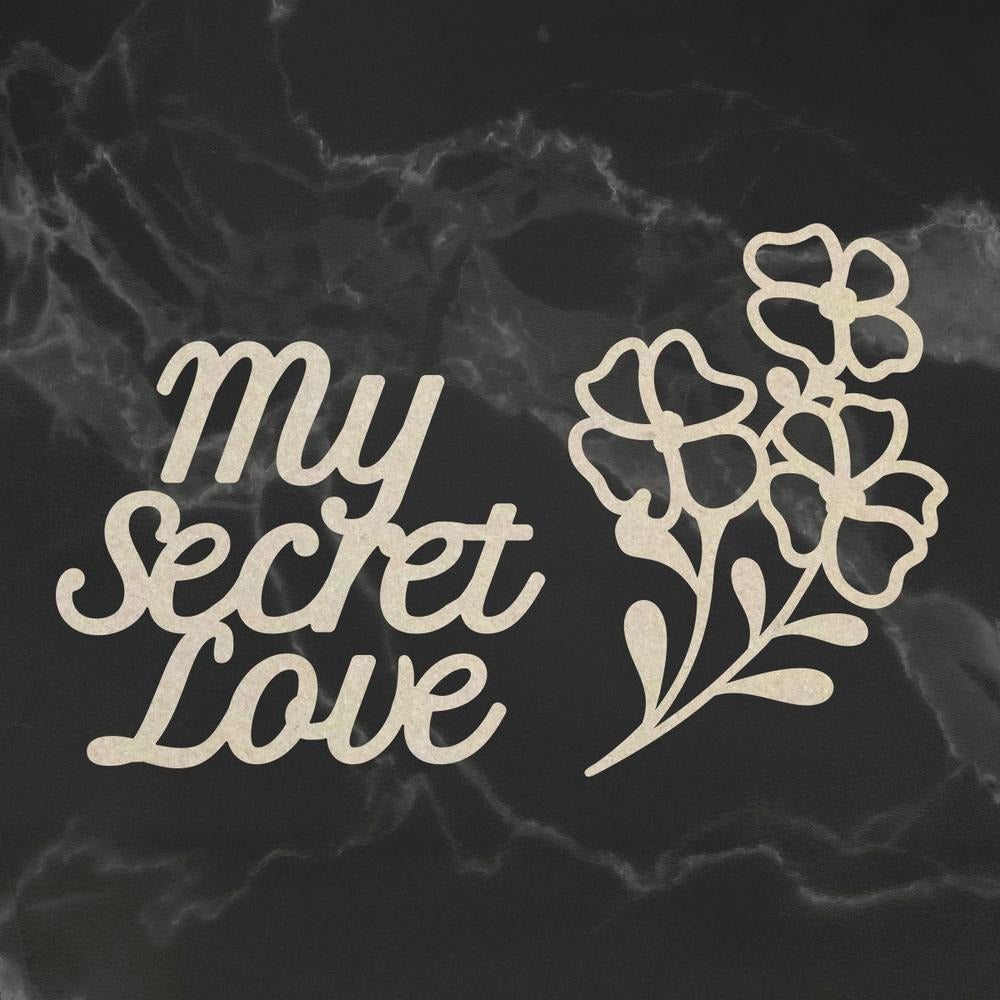 Couture Creations - Chipboard - My Secret Love - My Secret Love Set (2pc)
