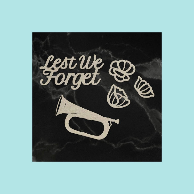 Black Couture Creations - Lest We Forget - Chipboard - Lest We Forget Set (5pc)