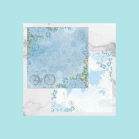 Light Steel Blue Couture Creations - New Adventures - 12 x 12 inch Double Sided Designer Paper