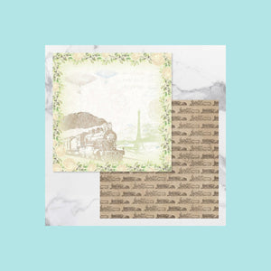 Antique White Couture Creations - New Adventures - 12 x 12 inch Double Sided Designer Paper