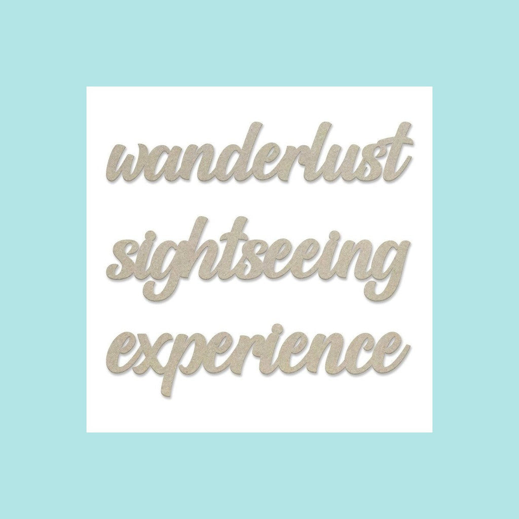 White Smoke Couture Creations - New Adventures - Chipboard Set - Wanderlust