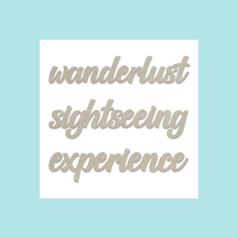 White Smoke Couture Creations - New Adventures - Chipboard Set - Wanderlust