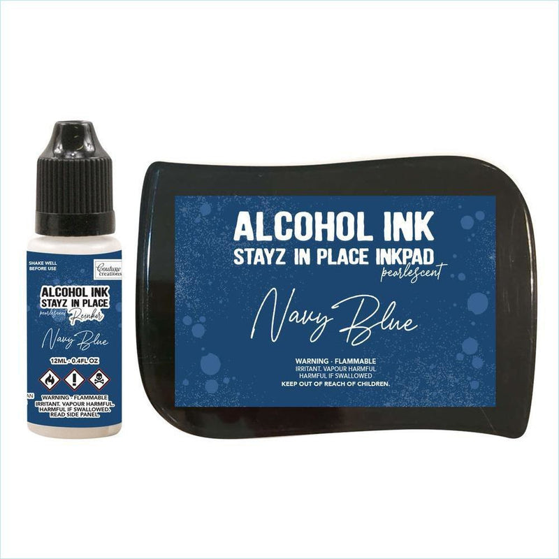 Dark Slate Gray Couture Creations - Stayz in Place Alcohol Ink Pad with 12ml reinker
