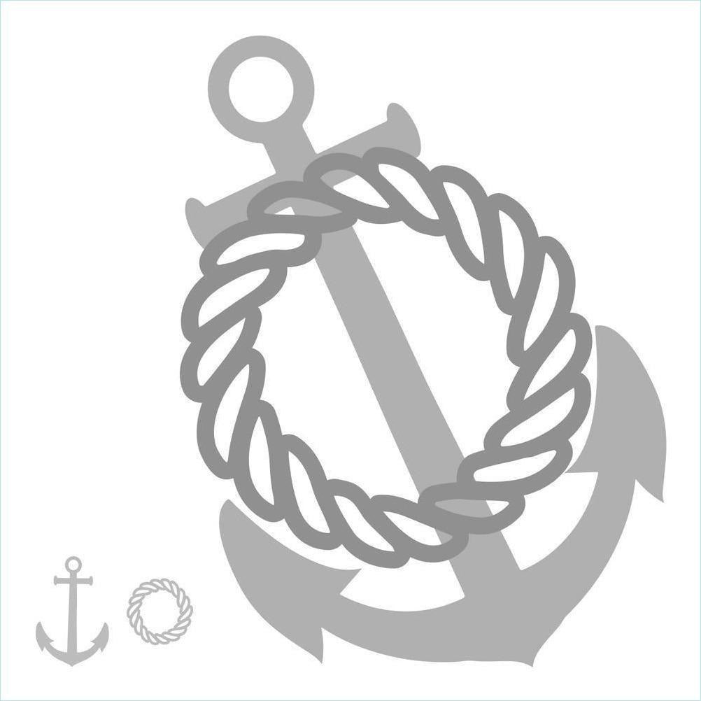 Dark Gray Couture Creations - Tina Ollett's Seaside Girl Collection - Anchored Mini Die Set (2pc)