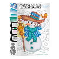 Couture Creations - Rustic Snowman - Stamp & Colour Outline Stamps