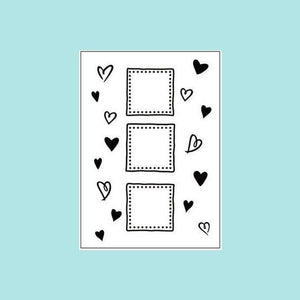 Snow Craft Too - Embossing Folder - Hearts / Frames