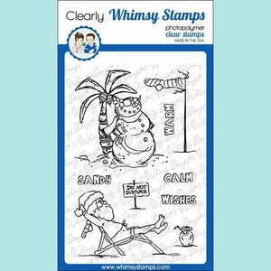 Powder Blue Whimsy Stamps Calm Christmas Clear Stamps