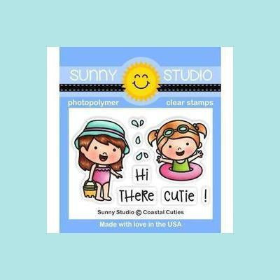 Gold Sunny Studio Stamps - Coastal Cuties - Stamp and Dies