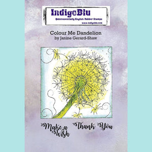 IndigoBlu - Colour Me Dandelion Red Rubber Stamp A6 by Janine Gerard Shaw