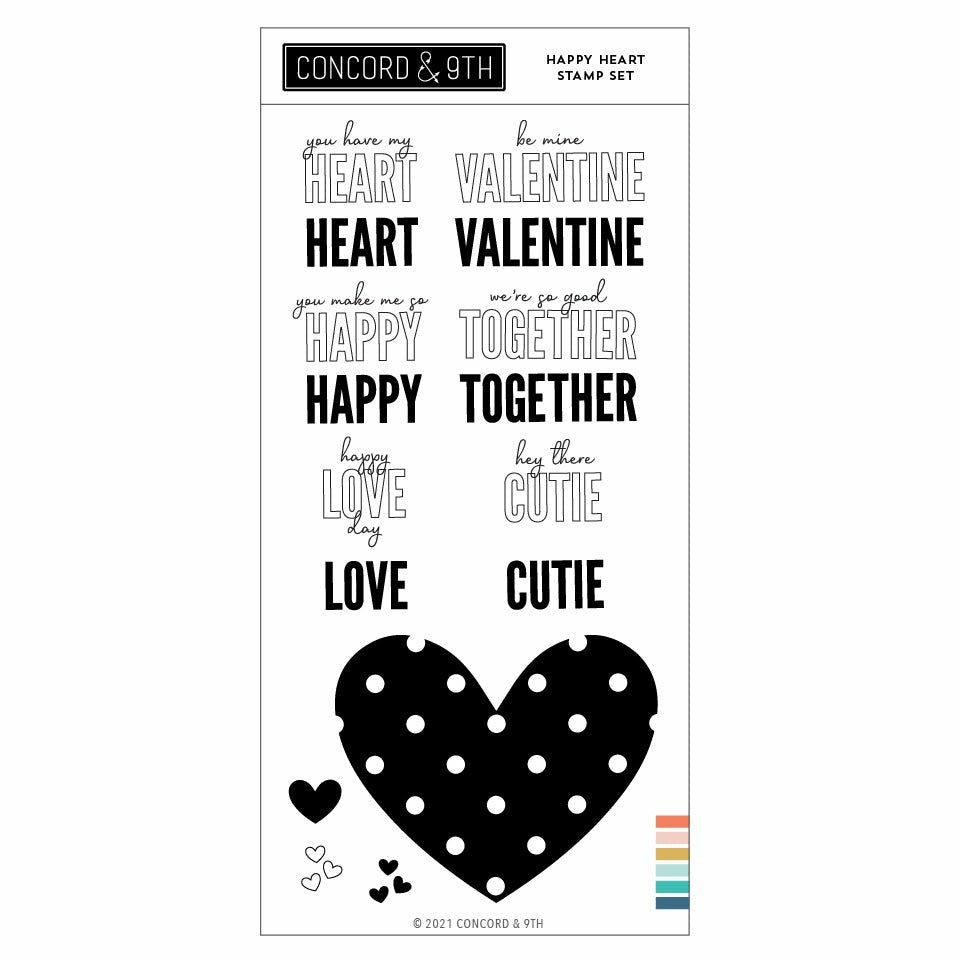 Concord & 9th - Happy Hearts Stamp Set