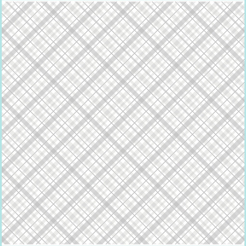 Core'dinations - Core Basics Patterned Cardstock WHITE PLAID