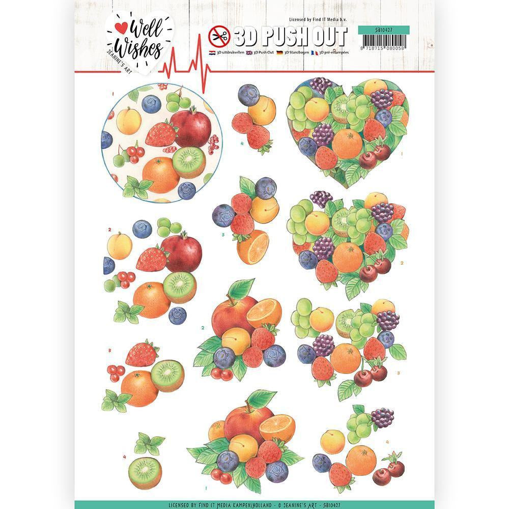 Couture Creations - 3D Pushout Jeanine's Art - Well Wishes - Fruits