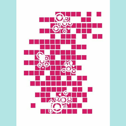Powder Blue Couture Creations - Embossing Folder A2 Geo Squares