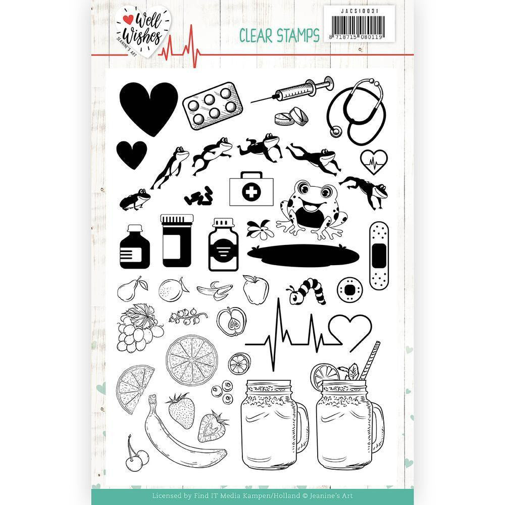 Couture Creations - Jeanine's Art - Well Wishes Clear Stamps