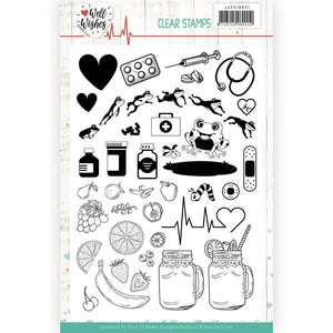 Couture Creations - Jeanine's Art - Well Wishes Clear Stamps