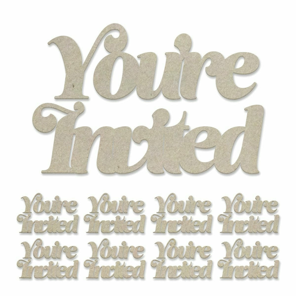 Gray Couture Creations - You're Invited - Chipboard
