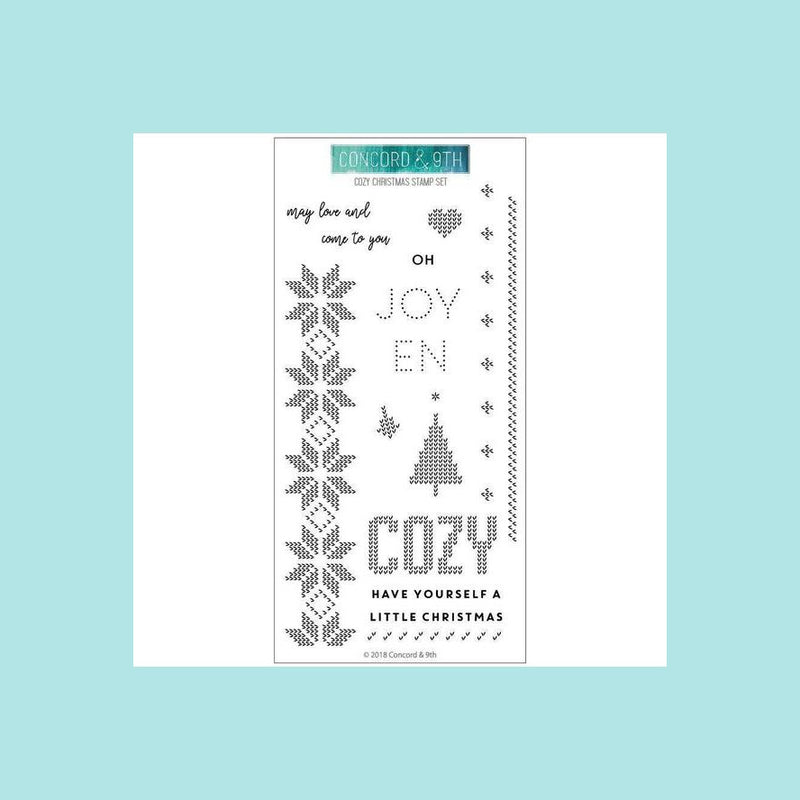 White Smoke Concord & 9th COZY CHRISTMAS Stamp and Die Sets