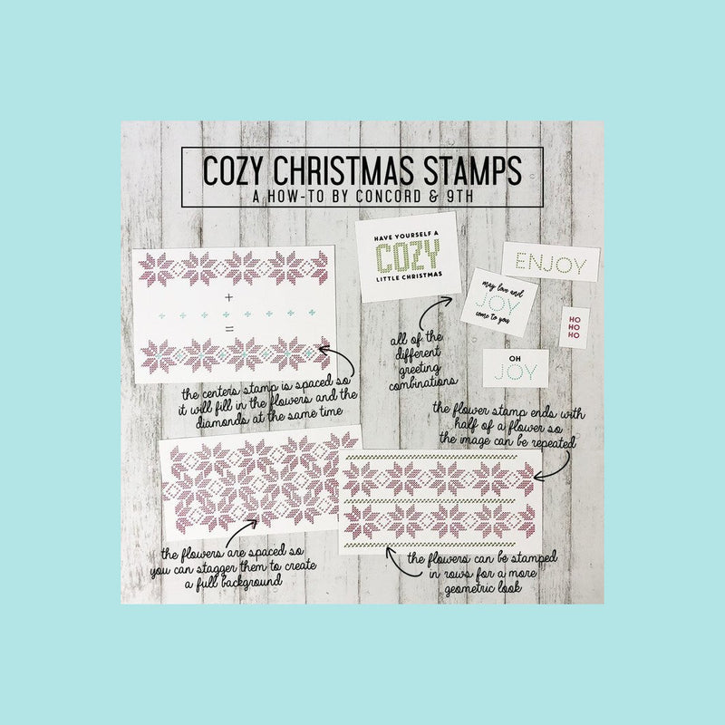 Beige Concord & 9th COZY CHRISTMAS Stamp and Die Sets