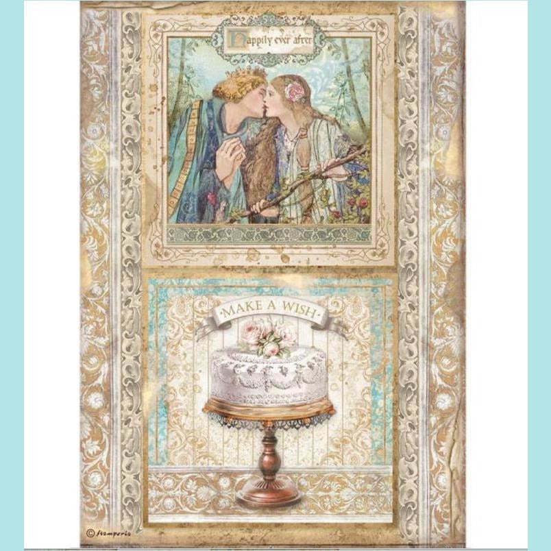 Stamperia - A4 Rice Paper Packed - Sleeping Beauty Cake Frame
