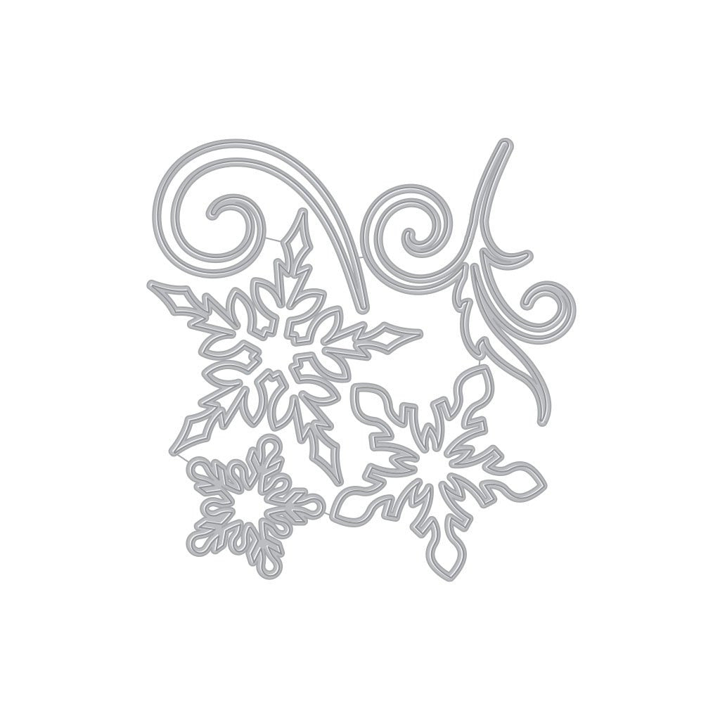 Hero Arts - Large Snowflakes and swirls (D)