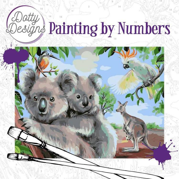 Dotty Designs Painting by Numbers - Wild Animals Outback