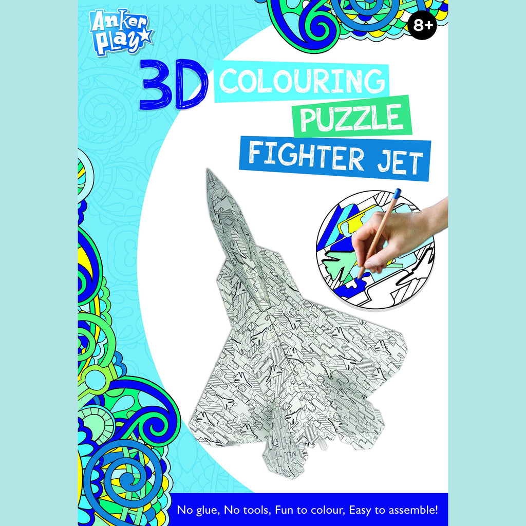 Anker Play - 3D Colouring Puzzle - Fighter Jet