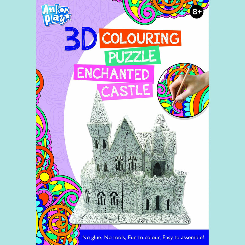 Powder Blue Anker Play - 3D Colouring Puzzle - Enchanted Castle