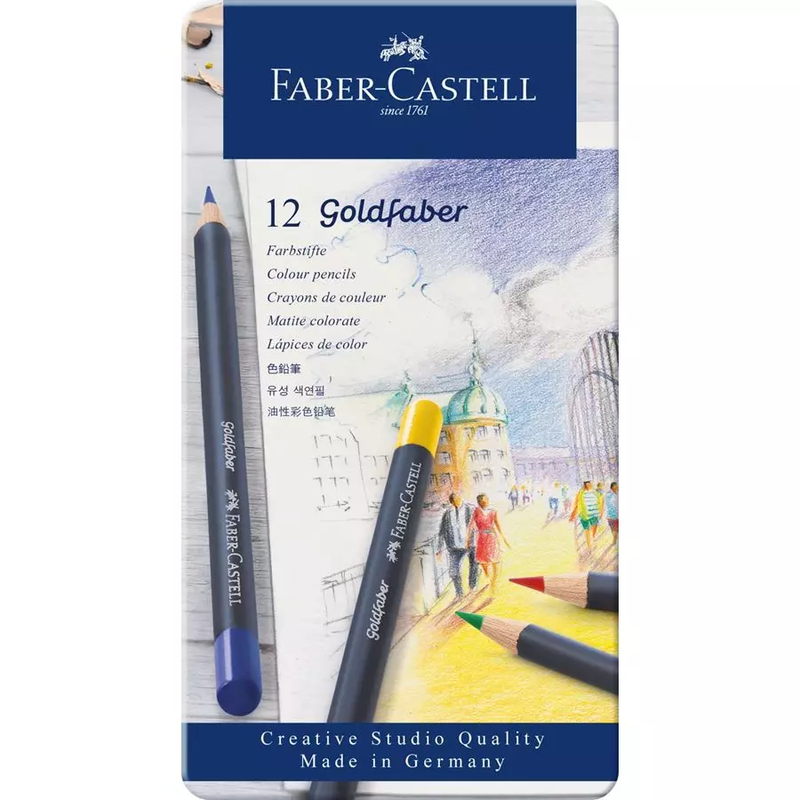 Faber-Castell - Goldfaber Colour Pencil - Tin of 12