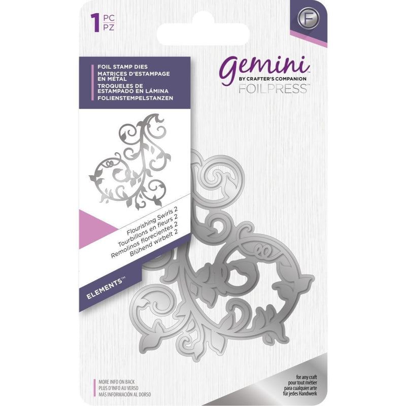 Gemini FoilPress Foil Stamp Die - Flourishing Swirls 2