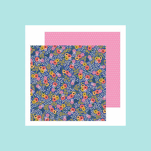 American Crafts - Pebbles - Jen Hadfield - Hey Hello - 12x12 Double Sided Papers FLORAL PATCH